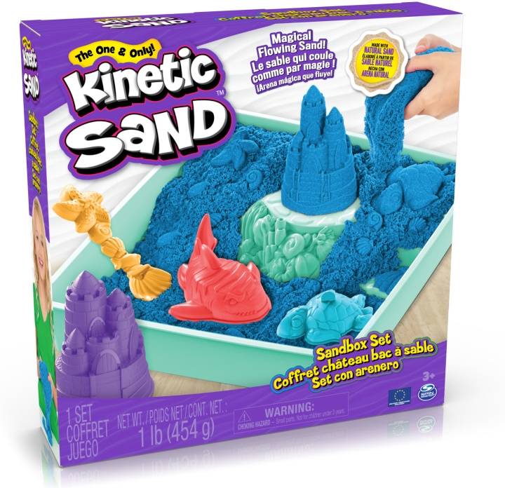Kinetic Sand sandlåda set, blå i gruppen LEKSAKER, BARN- & BABYPRODUKTER / Leksaker / Leklera, leksand och tillbehör hos TP E-commerce Nordic AB (C69987)