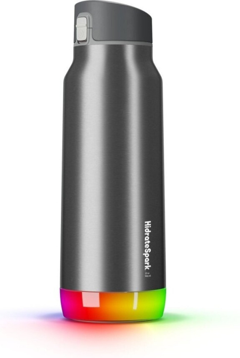 HidrateSpark PRO Chug Vattenflaska, 0,95 L, silver i gruppen SPORT, FRITID & HOBBY / Friluftsliv / Termosar & Vattenflaskor hos TP E-commerce Nordic AB (C70126)