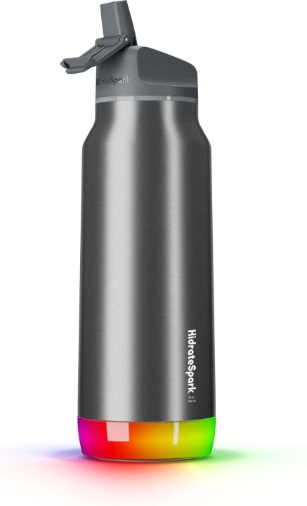 HidrateSpark PRO Vattenflaska, 0,95 L, silver i gruppen SPORT, FRITID & HOBBY / Friluftsliv / Termosar & Vattenflaskor hos TP E-commerce Nordic AB (C70131)