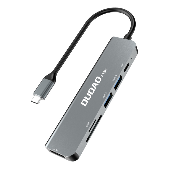 Dudao A15H 6-in-1 Type-C Adapter Dockingstation i gruppen DATORER & KRINGUTRUSTNING / Bärbara datorer & tillbehör / Dockningsstation hos TP E-commerce Nordic AB (C70280)
