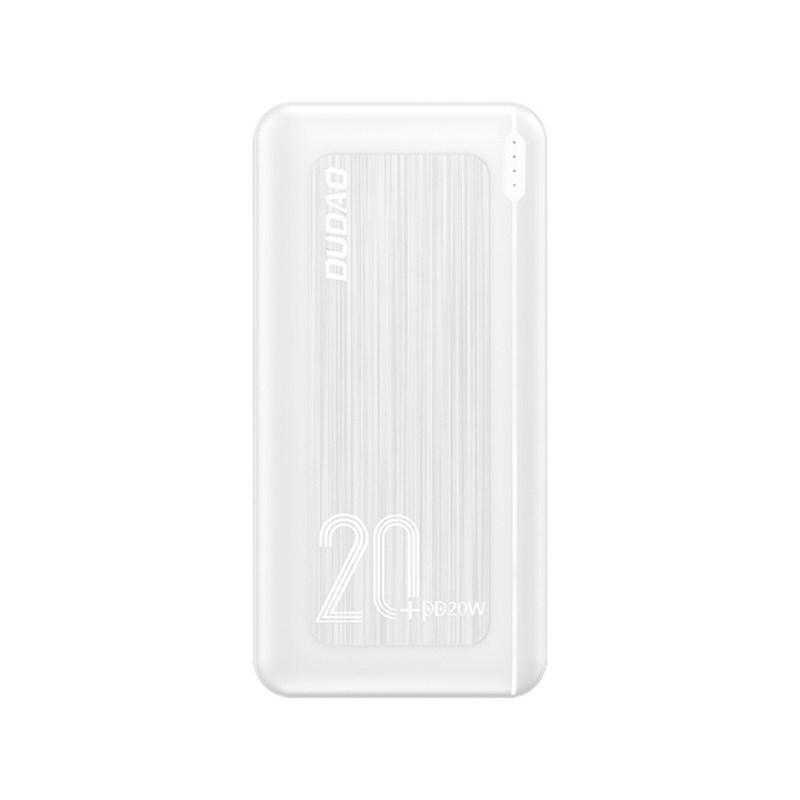 Dudao K12PQ+ powerbank 20000mAh 20Watt White i gruppen SMARTPHONE & SURFPLATTOR / Laddare & Kablar / Powerbanks hos TP E-commerce Nordic AB (C70288)