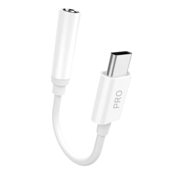 Dudao Adapter Dudao L16CPro USB-C to Jack 0,1m (white) i gruppen HEMELEKTRONIK / Kablar & Adaptrar / Ljud Analog / Adaptrar hos TP E-commerce Nordic AB (C70320)
