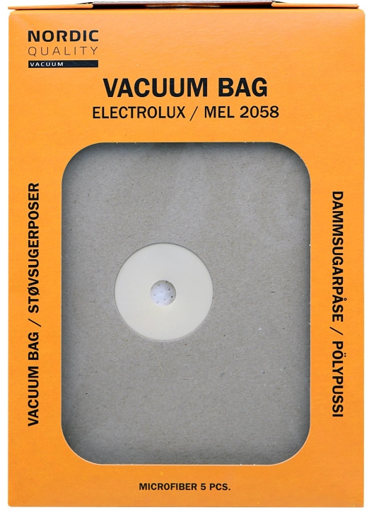 Nordic Quality MEL 2058 Dust bags, 5 pcs i gruppen HEM, HUSHÅLL & TRÄDGÅRD / Städprodukter / Dammsugare & Tillbehör / Tillbehör / Dammsugarpåsar hos TP E-commerce Nordic AB (C70398)