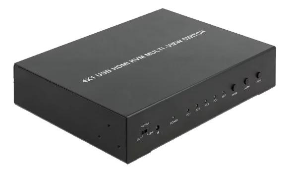 DeLOCK KVM 4 in 1 Multiview Switch 4 x HDMI with USB 2.0 i gruppen DATORER & KRINGUTRUSTNING / Datorkablar / Switchar & Splittrar hos TP E-commerce Nordic AB (C70469)