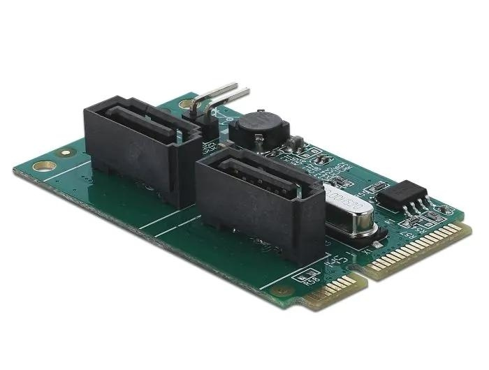 DeLOCK Mini PCIe-omvandlare till 2 x SATA med RAID i gruppen DATORER & KRINGUTRUSTNING / Datorkomponenter / Hårddiskar / Adaptrar & Tillbehör hos TP E-commerce Nordic AB (C70524)