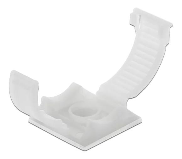 DeLOCK Cable holder w/ locking clip self-adhesive screwable natural i gruppen HEMELEKTRONIK / Kablar & Adaptrar / Kabelhantering hos TP E-commerce Nordic AB (C70589)