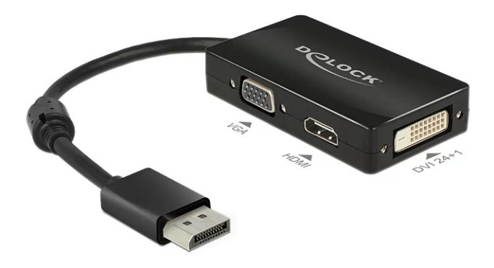 DeLOCK DisplayPort to HDMI/VGA/DVI adapter, 1920x1200 in 60Hz i gruppen DATORER & KRINGUTRUSTNING / Datorkablar / DisplayPort / Adaptrar hos TP E-commerce Nordic AB (C70602)