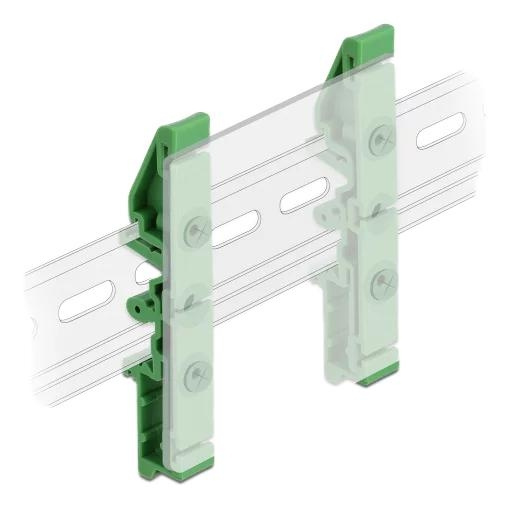 DeLOCK DIN rail clip for PCB 85 mm 4 pieces i gruppen DATORER & KRINGUTRUSTNING / Datortillbehör / Övrigt hos TP E-commerce Nordic AB (C70646)