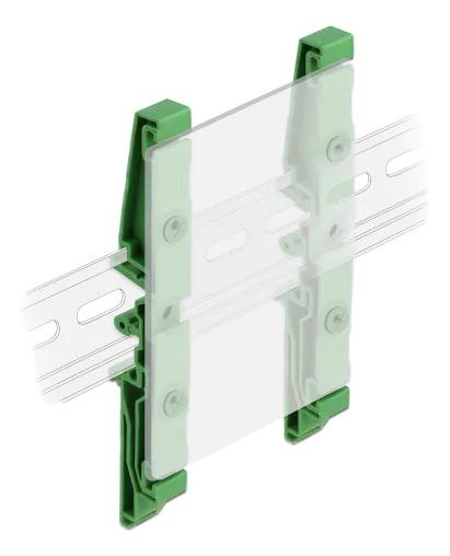 DeLOCK DIN rail clip for PCB 115 mm 4 pieces i gruppen DATORER & KRINGUTRUSTNING / Datortillbehör / Övrigt hos TP E-commerce Nordic AB (C70647)