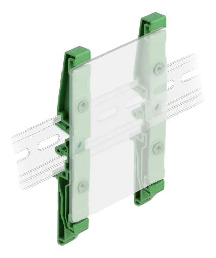 DeLOCK DIN rail clip for PCB 122 mm 4 pieces i gruppen DATORER & KRINGUTRUSTNING / Datortillbehör / Övrigt hos TP E-commerce Nordic AB (C70648)