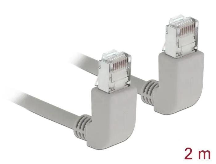 DeLOCK Network cable RJ45 Cat.5e SF/UTP upwards/upwards angled 2 m i gruppen DATORER & KRINGUTRUSTNING / Datorkablar / Nätverkskablar / Cat5e hos TP E-commerce Nordic AB (C70679)