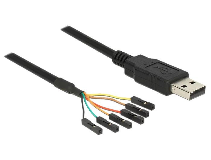 DeLOCK USB 2.0>Serial TTL Converter 6 pin header separately 1.8m i gruppen DATORER & KRINGUTRUSTNING / Datorkablar / USB-kablar / USB-A / Kablar hos TP E-commerce Nordic AB (C70691)