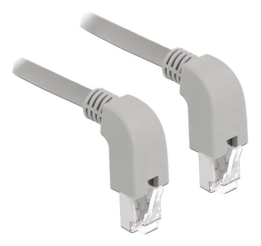 DeLOCK Network cable RJ45 Cat.5e SF UTP downwards angled 2m i gruppen DATORER & KRINGUTRUSTNING / Datorkablar / Nätverkskablar / Cat5e hos TP E-commerce Nordic AB (C70717)