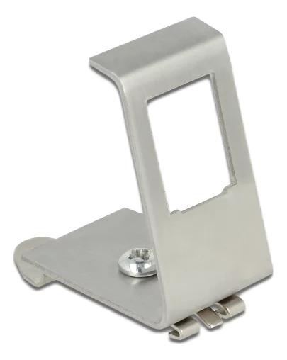 DeLOCK Keystone Metal Mounting 1 Port for DIN rail i gruppen DATORER & KRINGUTRUSTNING / Datorkablar / Nätverkskablar / Adaptrar & Skarvdon hos TP E-commerce Nordic AB (C70740)