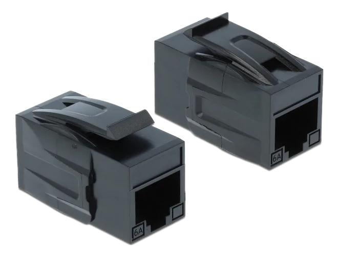 DeLOCK Keystone Module RJ45 jack > RJ45 jack Cat.6A UTP black i gruppen DATORER & KRINGUTRUSTNING / Datorkablar / Nätverkskablar / Adaptrar & Skarvdon hos TP E-commerce Nordic AB (C70742)