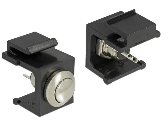DeLOCK Keystone Push-button black i gruppen DATORER & KRINGUTRUSTNING / Datorkablar / Nätverkskablar / Adaptrar & Skarvdon hos TP E-commerce Nordic AB (C70757)
