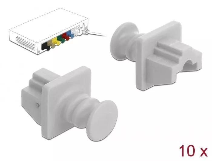 DeLOCK Dust Cover for RJ45 jack 10 pieces white i gruppen DATORER & KRINGUTRUSTNING / Datorkablar / Nätverkskablar / Adaptrar & Skarvdon hos TP E-commerce Nordic AB (C70763)