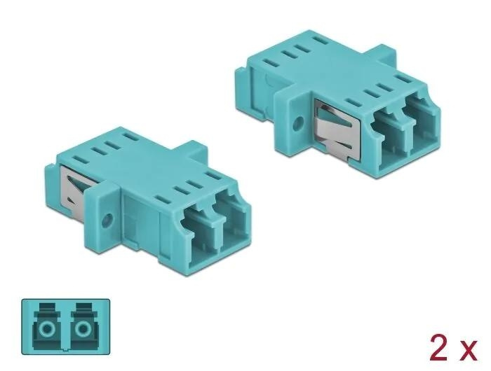 DeLOCK Optical Fiber Coupler LC Duplex f > LC Duplex f MM 2 pcs i gruppen DATORER & KRINGUTRUSTNING / Datorkablar / Nätverkskablar / Adaptrar & Skarvdon hos TP E-commerce Nordic AB (C70765)