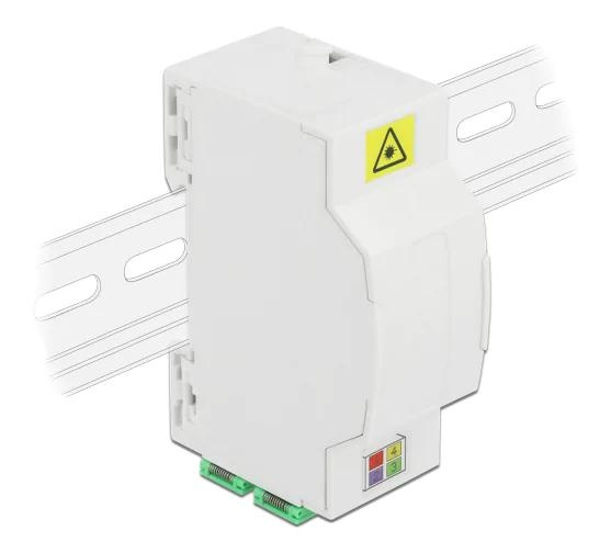 DeLOCK Optical Fiber Connection Box DIN Rail 4xSC Simplex LC Duplex i gruppen DATORER & KRINGUTRUSTNING / Datorkablar / Nätverkskablar / Adaptrar & Skarvdon hos TP E-commerce Nordic AB (C70766)