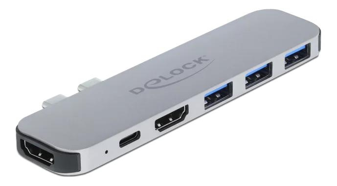 DeLOCK Docking Station for MacBook Dual HDMI 4K / PD / Hub i gruppen DATORER & KRINGUTRUSTNING / Bärbara datorer & tillbehör / Dockningsstation hos TP E-commerce Nordic AB (C70780)
