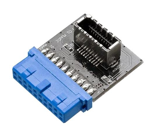 Akasa 20-pin USB 3.1 internal connector i gruppen DATORER & KRINGUTRUSTNING / Datortillbehör / Övrigt hos TP E-commerce Nordic AB (C70796)