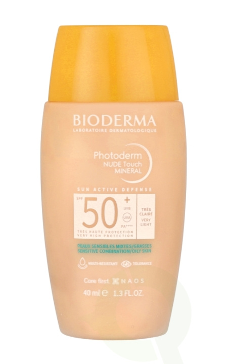 Bioderma Photoderm Nude Touch Mineral SPF50+ 40 ml Very Light i gruppen SKÖNHET & HÄLSA / Hudvård / Solskydd & Tanning / Solskydd hos TP E-commerce Nordic AB (C70890)