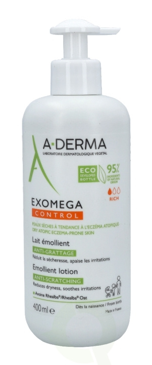 A-Derma Exomega Control Emollient Lotion 400 ml i gruppen SKÖNHET & HÄLSA / Hudvård / Kroppsvård / Body lotion hos TP E-commerce Nordic AB (C70967)