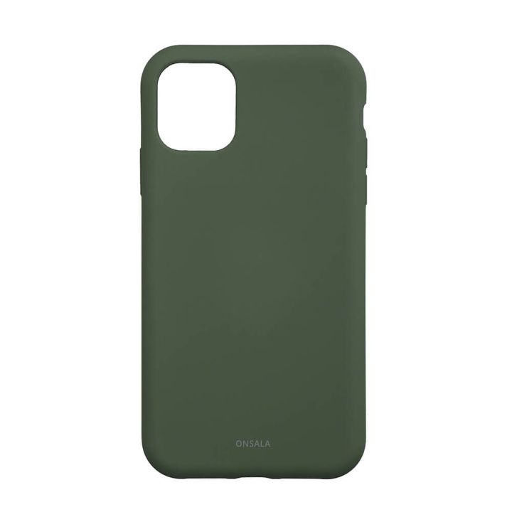 Onsala Mobilskal med Silikonkänsla Olive Green - iPhone 11/XR i gruppen SMARTPHONE & SURFPLATTOR / Mobilskydd / Apple / iPhone 11 / Skal hos TP E-commerce Nordic AB (C71193)