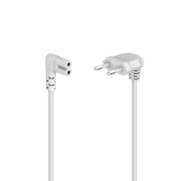 Hama Power Cable Euro Plug Angled White 5.0m i gruppen DATORER & KRINGUTRUSTNING / Datorkablar / Apparatkablar hos TP E-commerce Nordic AB (C71222)