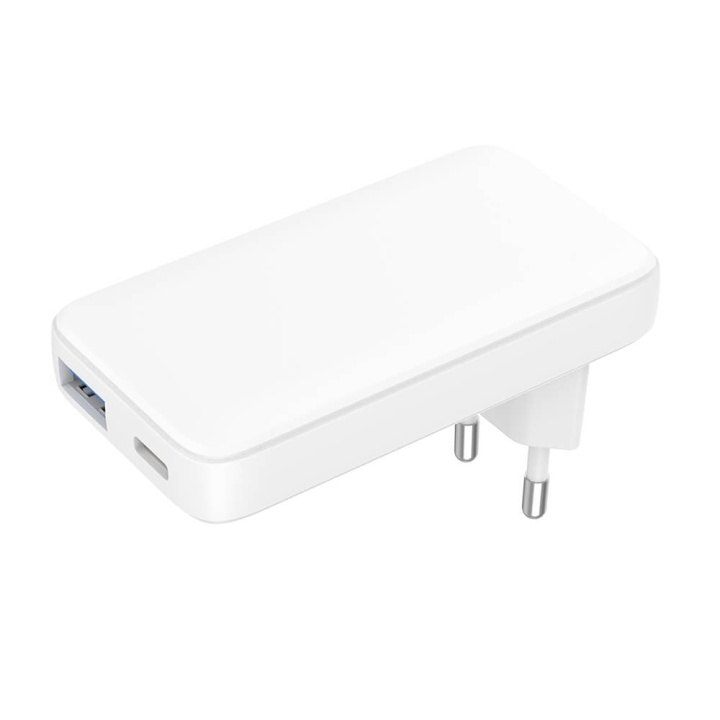 Gear Laddare 220V 1xUSB-C+1xUSB-A PD/PPS 36W+QC 18W GaN Vit i gruppen SMARTPHONE & SURFPLATTOR / Laddare & Kablar / Väggladdare / Väggladdare Typ C hos TP E-commerce Nordic AB (C71369)