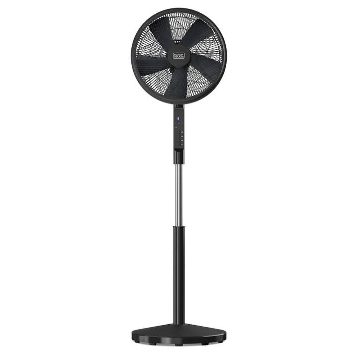 BLACK+DECKER Pedestal Fan 5 Blades Black 50W i gruppen HEM, HUSHÅLL & TRÄDGÅRD / Fläktar & Klimatprodukter / Golvfläktar hos TP E-commerce Nordic AB (C71424)