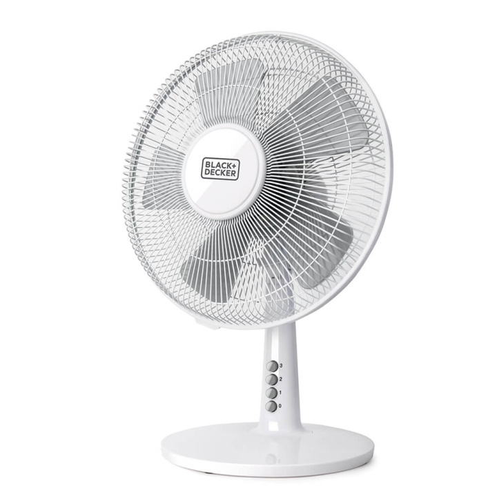 BLACK+DECKER Bordsfläkt 5 Blad Vit i gruppen HEM, HUSHÅLL & TRÄDGÅRD / Fläktar & Klimatprodukter / Bordsfläktar hos TP E-commerce Nordic AB (C71427)