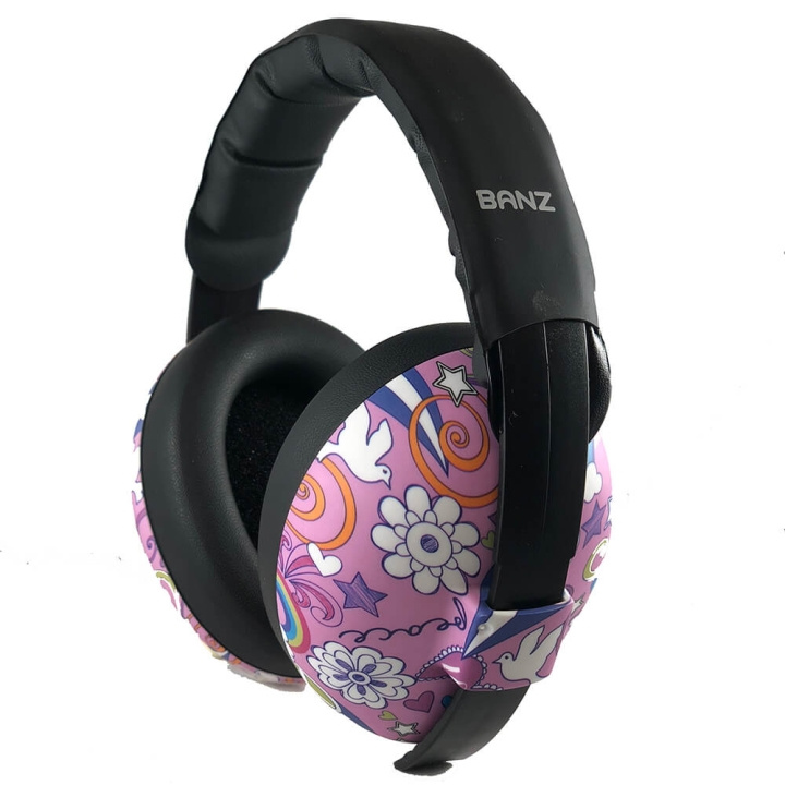BANZ Ear Muffs Baby Peace Pink i gruppen LEKSAKER, BARN- & BABYPRODUKTER / Barnsäkerhet / Hörselskydd & Övrigt hos TP E-commerce Nordic AB (C71449)