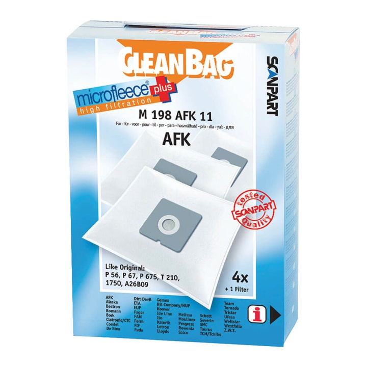 CLEANBAG Microfleece+ Dammsugarpåse AFK/Bestron/etc. 4+1 | HEM, HUSHÅLL & TRÄDGÅRD - Städprodukter - Dammsugare & Tillbehör - Tillbehör - Dammsugarpåsar | GameStuff