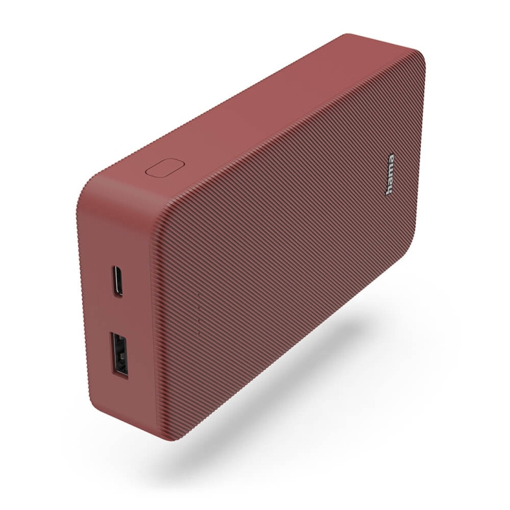 Hama Powerbank Colour 20 20000mAh USB-C+USB-A Red i gruppen SMARTPHONE & SURFPLATTOR / Laddare & Kablar / Powerbanks hos TP E-commerce Nordic AB (C71536)