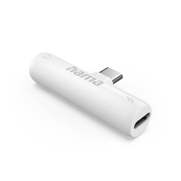 Hama Adapter Audio USB-C Vit i gruppen SMARTPHONE & SURFPLATTOR / Laddare & Kablar / Adaptrar hos TP E-commerce Nordic AB (C71550)