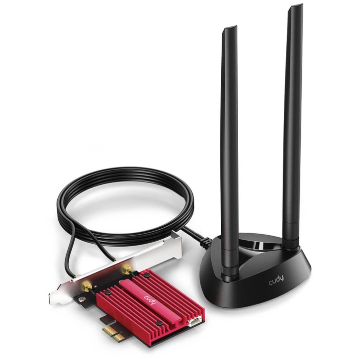 CUDY Adapter PCI-E WE4000 AX5400 WiFi 6E Magnetic Antennas i gruppen DATORER & KRINGUTRUSTNING / Nätverk / Nätverkskort / PCI Express Trådlösa hos TP E-commerce Nordic AB (C71599)