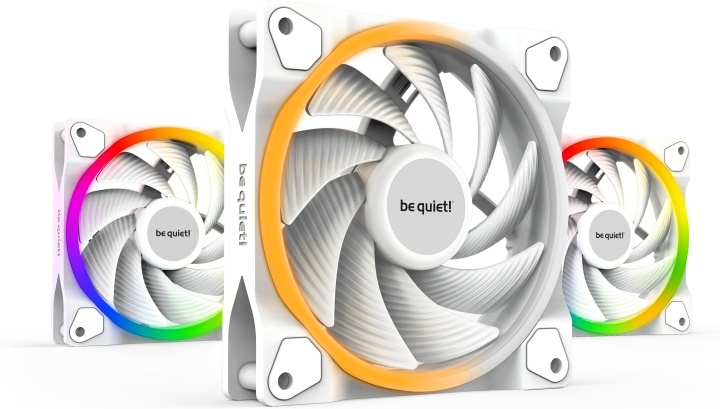 Be Quiet! Light Wings PWM höghastighetsfläkt, 120 mm, 3-pack, vit i gruppen DATORER & KRINGUTRUSTNING / Datorkomponenter / Kylning / Chassifläktar hos TP E-commerce Nordic AB (C71838)