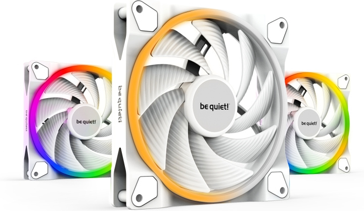 Be Quiet! Light Wings PWM höghastighetsfläkt, 140 mm, 3-pack, vit i gruppen DATORER & KRINGUTRUSTNING / Datorkomponenter / Kylning / Chassifläktar hos TP E-commerce Nordic AB (C71840)