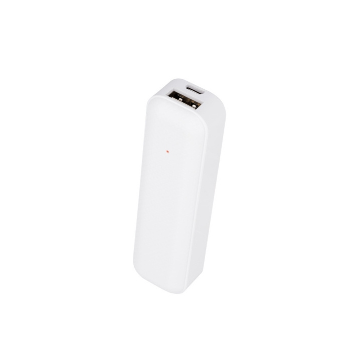 Setty Powerbank 2600 mAh Mini, Vit i gruppen SMARTPHONE & SURFPLATTOR / Laddare & Kablar / Powerbanks hos TP E-commerce Nordic AB (C72021)