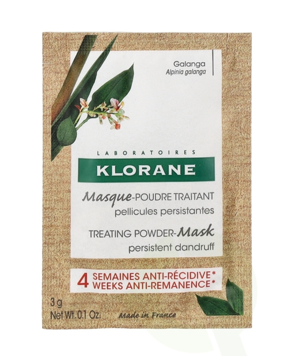 Klorane Treating Powder Mask - Galanga 24 g 8x3gr i gruppen SKÖNHET & HÄLSA / Hår & Styling / Hårvårdsprodukter / Hårinpackning hos TP E-commerce Nordic AB (C73484)
