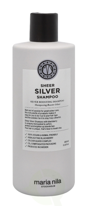Maria Nila Sheer Silver Shampoo 350 ml i gruppen SKÖNHET & HÄLSA / Hår & Styling / Hårvårdsprodukter / Schampo hos TP E-commerce Nordic AB (C73634)