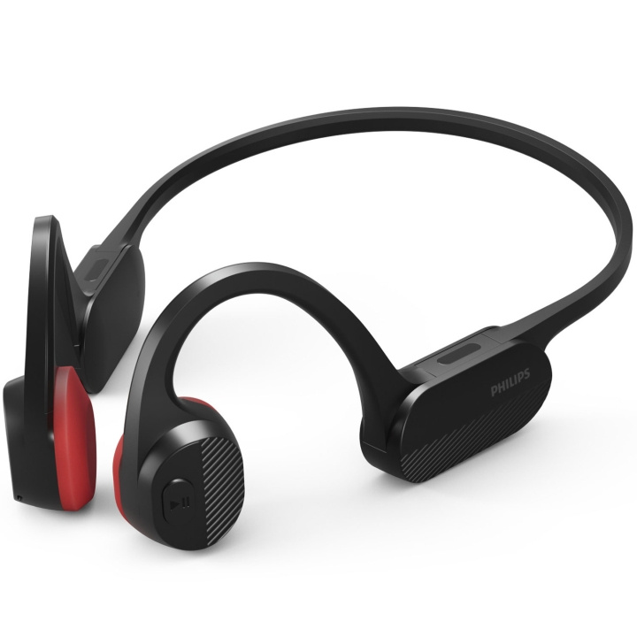 Philips TAA5608BK Trådlösa open-ear-sporthörlurar, bone conduction, IPX5-klass. Svarta i gruppen HEMELEKTRONIK / Ljud & Bild / Hörlurar & Tillbehör / Hörlurar hos TP E-commerce Nordic AB (C74665)