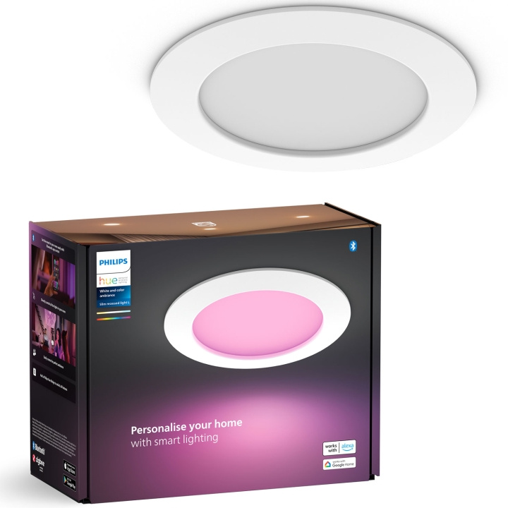 Philips Hue Slim Downlight L 170mm White and Color Ambiance Vit 1-pack i gruppen HEMELEKTRONIK / Belysning / Taklampor hos TP E-commerce Nordic AB (C74718)