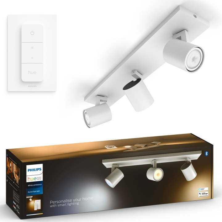 Philips Hue Runner White Ambiance 3 spot 1200 lm Vit i gruppen HEMELEKTRONIK / Belysning / Taklampor hos TP E-commerce Nordic AB (C74723)
