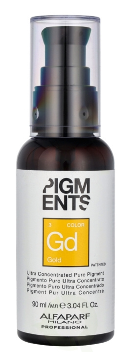 Alfaparf Pigments Ultra Concentrated Pure Pigment 90 ml Gold i gruppen SKÖNHET & HÄLSA / Hår & Styling / Hårvårdsprodukter / Hårfärg / Hårfärg & Färgbomb hos TP E-commerce Nordic AB (C74929)