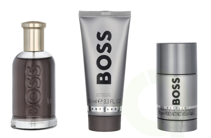 Hugo Boss Bottled Giftset 275 ml Edp Spray 100ml/Shower Gel 100ml/Deo Stick 75ml i gruppen SKÖNHET & HÄLSA / Presentkit / Presentkit För Honom hos TP E-commerce Nordic AB (C74990)