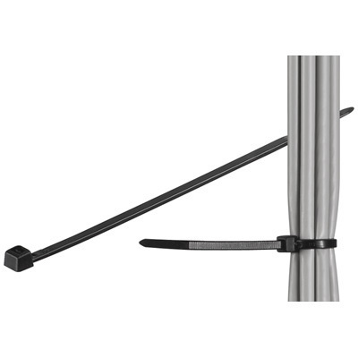 Goobay väderbeständigt buntband 100st, bredd 3,5 mm, längd 300 mm, svart i gruppen HEM, HUSHÅLL & TRÄDGÅRD / Verktyg / Övriga Verktyg & Tillbehör hos TP E-commerce Nordic AB (C75105)