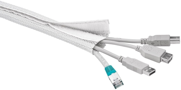 Goobay kabelstrumpa, 1,8 m, vit i gruppen HEMELEKTRONIK / Kablar & Adaptrar / Kabelhantering hos TP E-commerce Nordic AB (C75126)