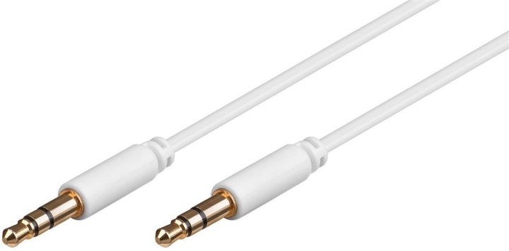 Goobay 3,5mm hane till 3,5mm hane ljudkabel, 3 m, vit i gruppen HEMELEKTRONIK / Kablar & Adaptrar / Ljud Analog / AUX-kablar 3,5 mm hos TP E-commerce Nordic AB (C75166)